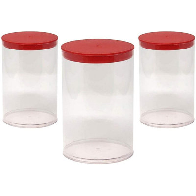 Tubes de rangement en plastique 4 po x 12,25 po