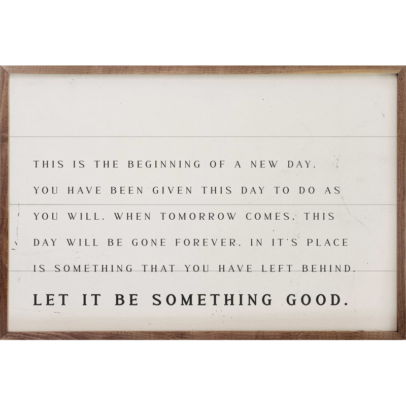 Let It Be Something Good White, 10" x 16"
