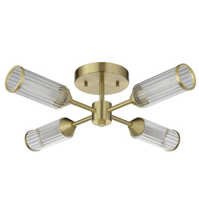 Cunningham Glass Semi Flush Mount