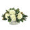 Hydrangeas and Magnolia Leaves Arranged in Decorative Vase