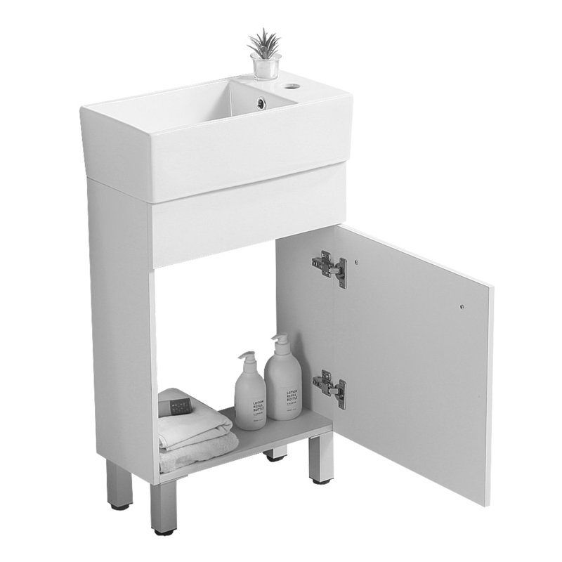 Meuble-lavabo de salle de bain avec meuble-lavabo en céramique