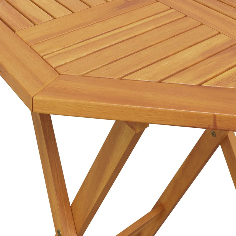 Amram 2 - Person Acacia Solid Wood Patio Dining Set Hexagonal Table