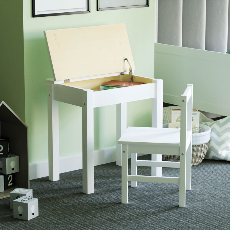 56cm Writing Desk Chair Set, White
