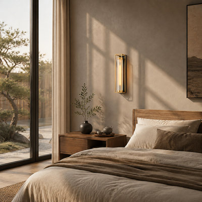 1 - Light Dimmable Gold Wall Sconce