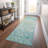 Machine Washable Indoor/Outdoor Xhevrie Teal Rug-1346130141