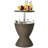 Kaeto Outdoor Plastic Bar Table with Extendable Tabletop-1661766219