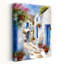 Charmant village grec, paisible, architecture traditionnelle rustique, impression d'art mural d'été-615994069