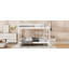Lit superposé grand en bois avec échelle, blanc