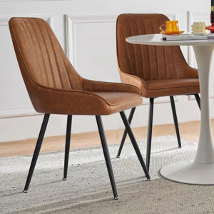 Bhagirath Faux Leather Upholstered Dining Chairs