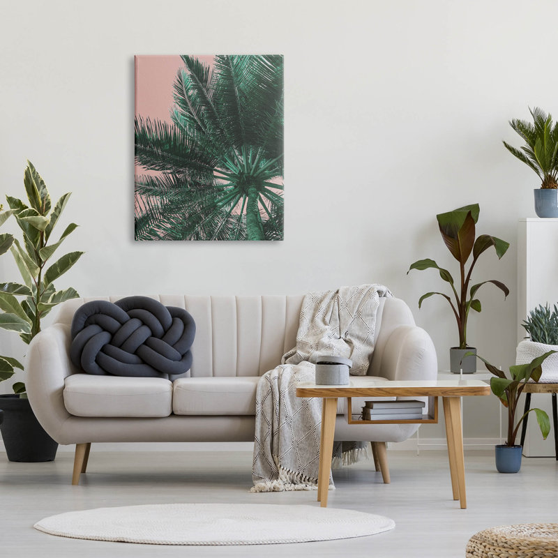 «Summer Overhead Palm Tree», art mural par Lil 'Rue, H 40 po x l 30 po x P 1,5 po