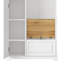 Arbre d'entrée élégant avec banc rabattable, armoire à chaussures minimaliste avec tablettes réglables, mobilier multifonctionnel avec crochets de suspension pour vestibule, vestibule, blanc