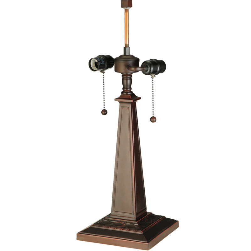 Mahogany Bronze 22" Diamond Mission 2-Light Table Lamp