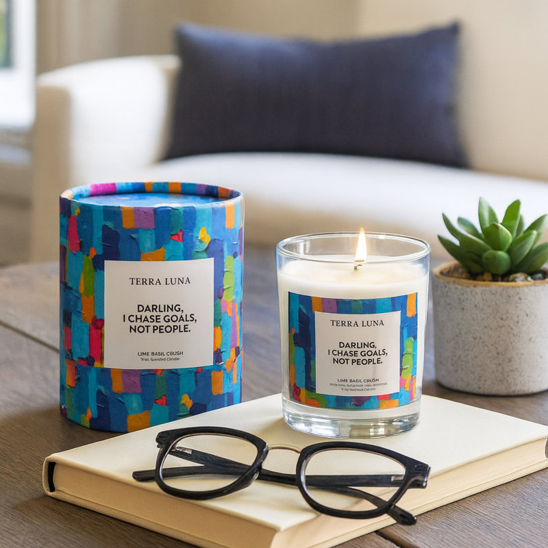Bougie parfumée en pot pour table basse décorative Lime Basil Crush