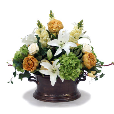 Silk Arrangement in Planter