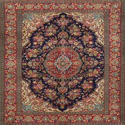 Tapis brun/noir traditionnel Hornice