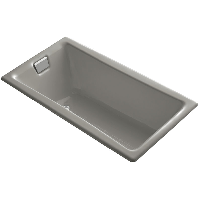Tea-for-Two for Two 60" x 32" Drop-In Soaking Bathtub, Cashmere