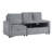 70"W Corduroy Sofa With Pull-Out Chaise & Underseat Storage,Gray