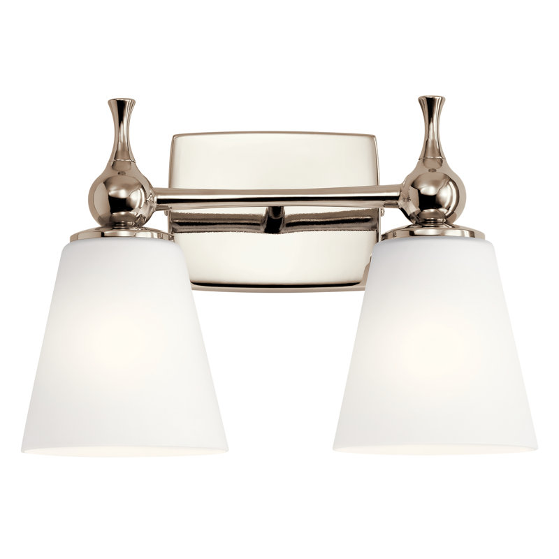 Éclairage pour salle de bain 2 lumières Cosabella, Nickel poli