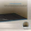Receveur de douche rectangulaire extra-plat Lenora 152,4 cm x 91,4 cm avec bonde latérale dissimulée, noir Carrara