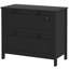 Classeur de bureau à 2 tiroirs avec barre de suspension réglable, panneau de particules noir, plateau verrouillable pour les données sensibles, imprimante de table ou scanneur, L 31,1 po x l 15,7 po x H 28,3 po, classement total de 132 livres