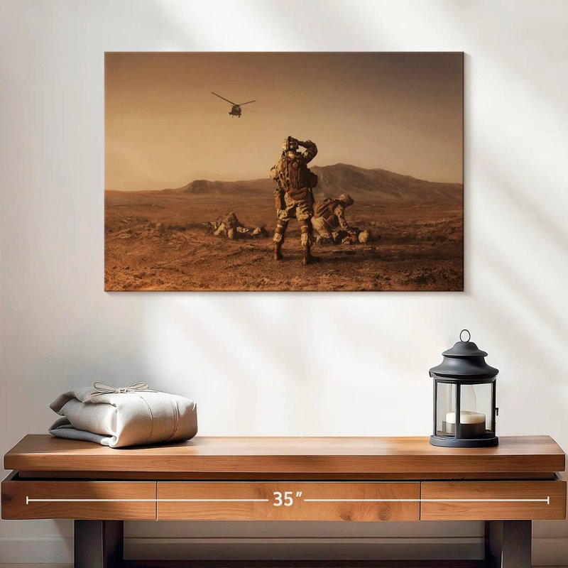 Lelar Medevac Army, 16" H x 24" W