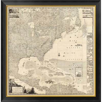 Composite: British Empire in America, 1733 - Picture Frame Graphic Art Print on Paper -  Global Gallery, GCF-295206-30-131