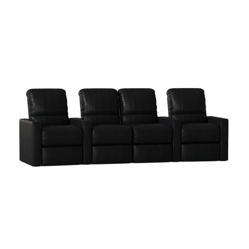 Rangée de sièges de cinéma maison (rangée de 4) Inuya, Manuel, Onyx Smartsuede