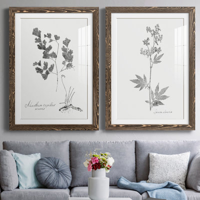 Botanical Imprint I - Ensemble de 2 peintures encadrées
