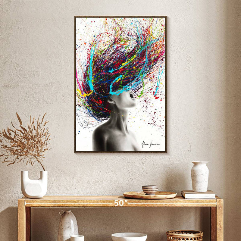 The Edge, 25" x 37", Floating Frame Walnut