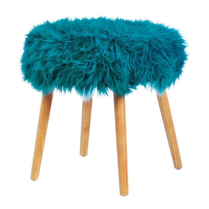 Tabouret de coiffeuse Ciandra, Turquoise