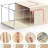 Set of 2 Steel Frame Storage Box, Cloth Storage Box for Quilt Storage Box Folding Wardrobe Fabric Extra Large Storage Bag with Clear Window, Sturdy Zippers（Large-66L）-1294184136
