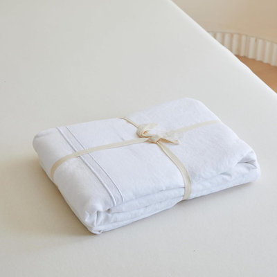 100% Washed Linen Duvet Cover Set-3 Pieces 1 Duvet Cover And 2 Pillowcases