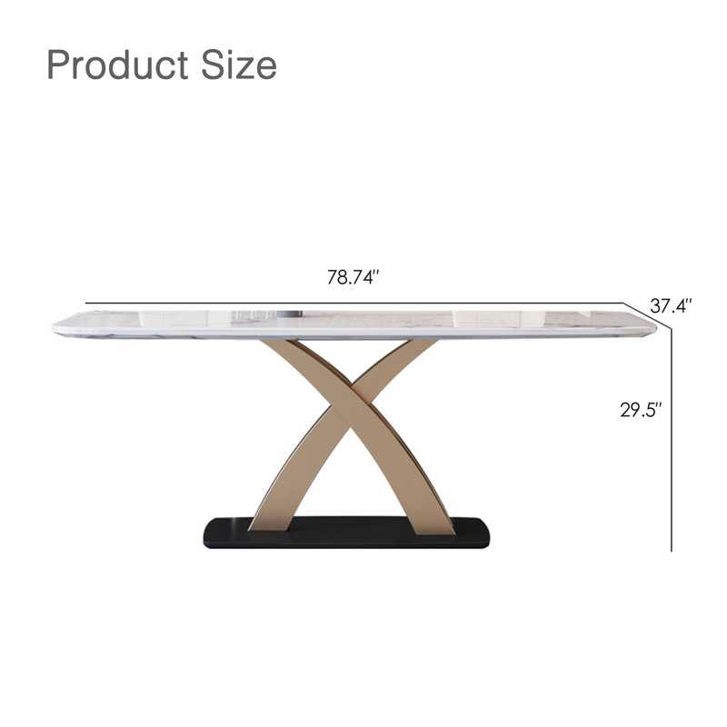 Table de salle à manger Dashon, L 37,4 po x L 78,8 po