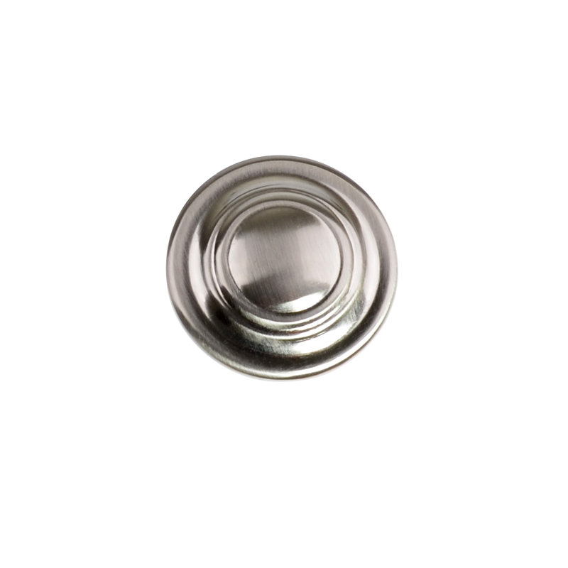 Paquet multiple de boutons de champignon de 1-1 / 4 po de diamètre, Nickel satiné