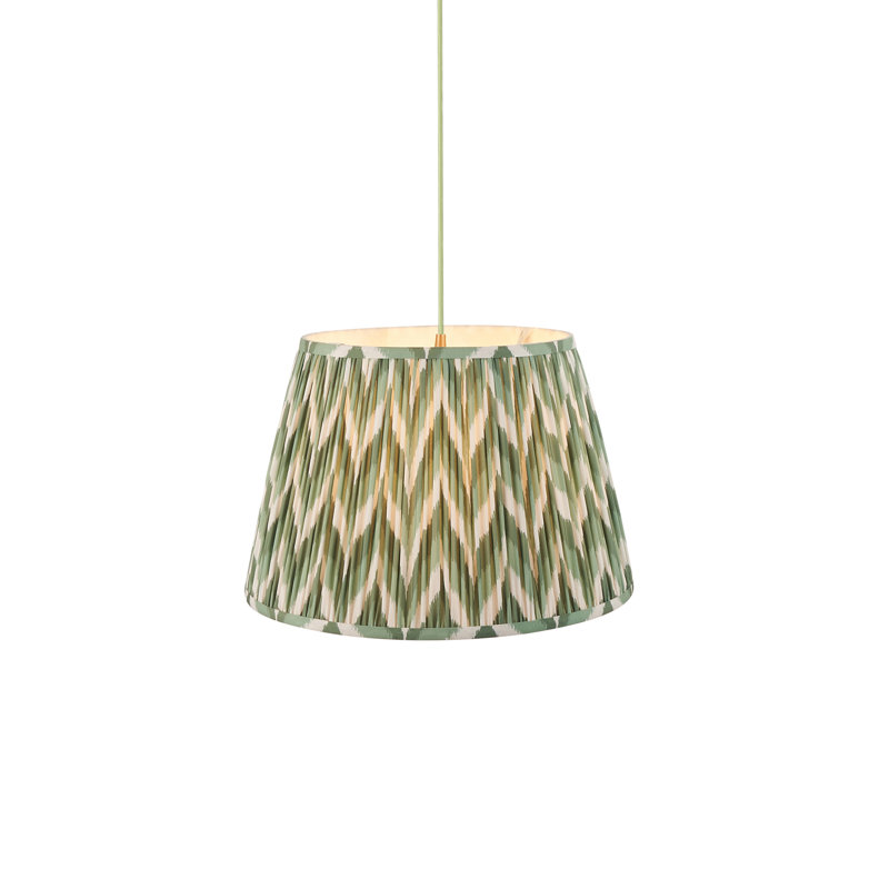 Parksdale 1 - Light Brushed Brass Pendant, Green