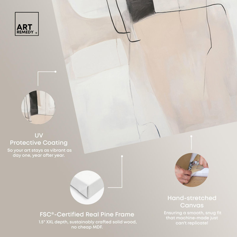 «Geometric Essence Canvas» par Art Remedy, Toile tendue, H 45 po x l 30 po