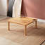 Table basse carrée en bois massif Brooklyn - Table de salon épurée et minimaliste