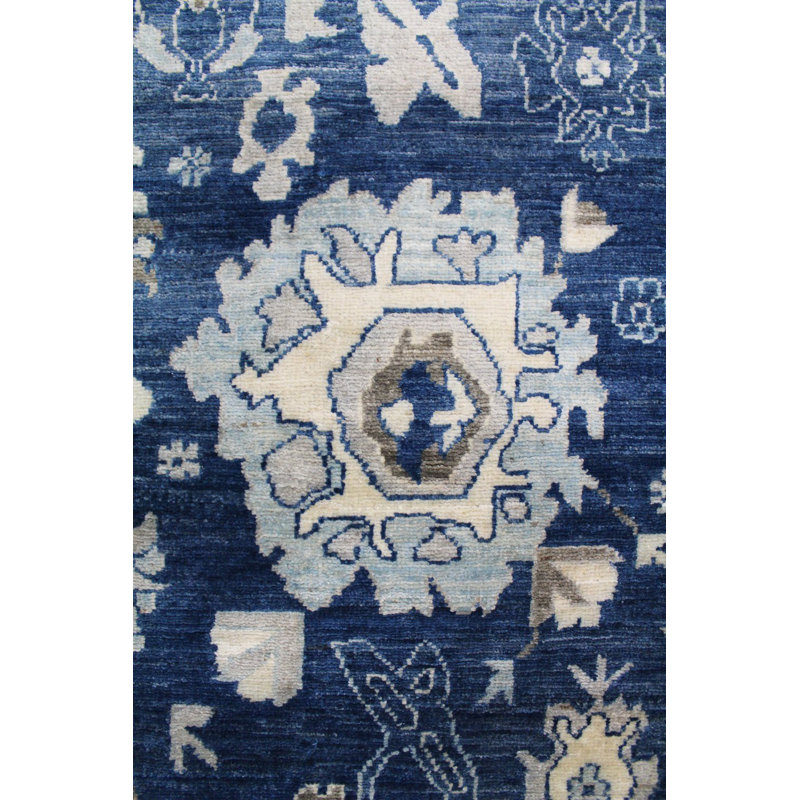 Harshang Oriental Area Rug in Blue, Rectangle 7'11" x 9'10"