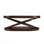 Table basse ovale en bois de 44 pouces avec base en forme de X, table de cocktail avec rangement ouvert, table de centre de canapé pour le salon, bureau à domicile - Espresso