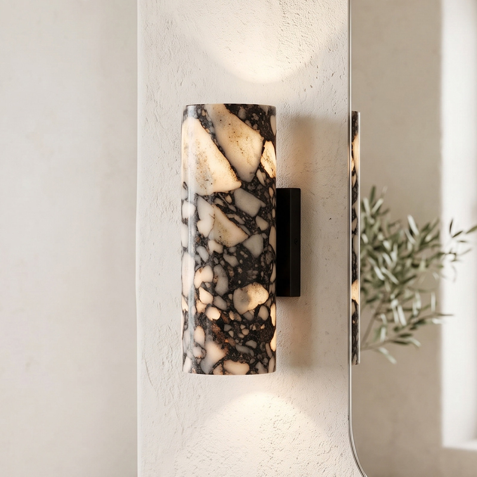 2 Light Dimmable Wallchiere, Classic Plum Ivory
