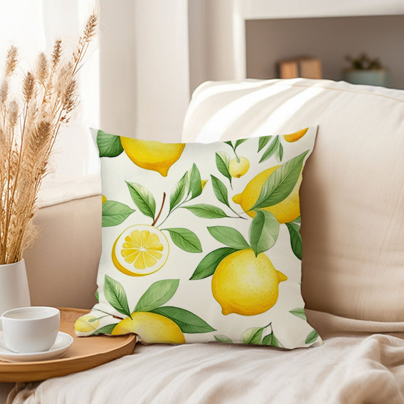 Food and Kitchen Lemon Pattern IX Cottage, 20"H x 20"W