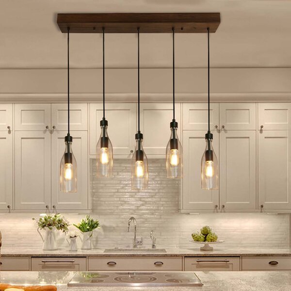 Overhead Lighting For Kitchen With Wood Wayfair