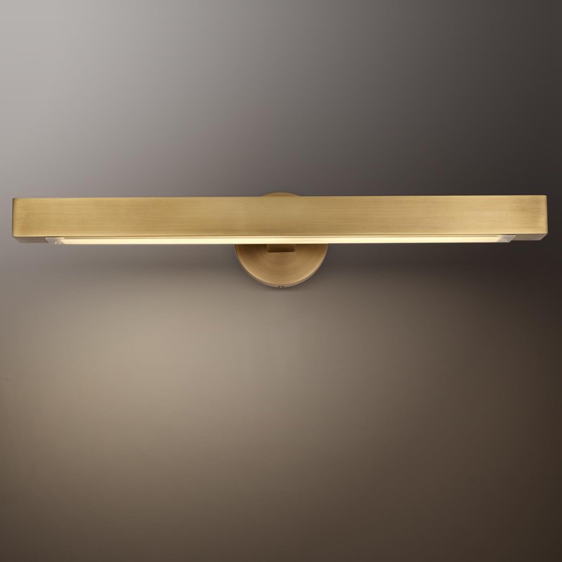 Daisja Solid Brass LED Armed Sconce, Satin Black