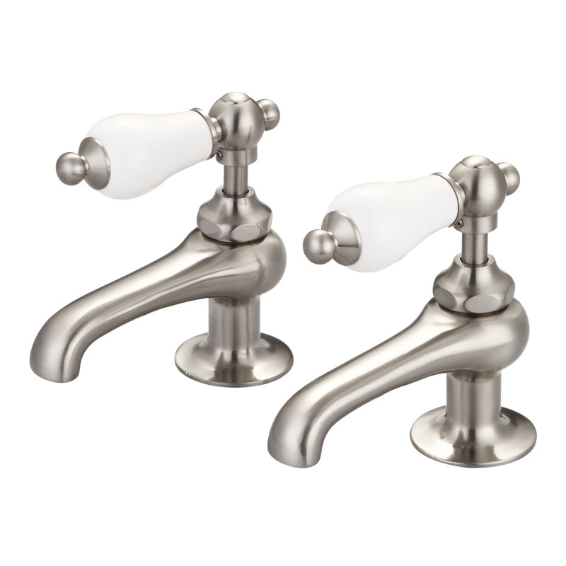 Stonington Centerset 2-handle Bathroom Faucet, Cross Handles, Brushed Nickel
