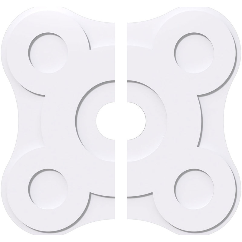Médaillon de plafond contemporain en PVC de qualité architecturale 32 pi x P 5 po x P 11 po x P 1 po