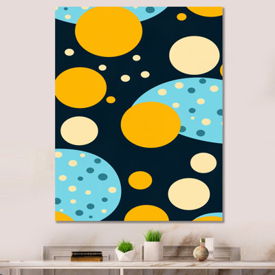 «Summers Day», abstrait géométrique circulaire rétro, impression sur toile