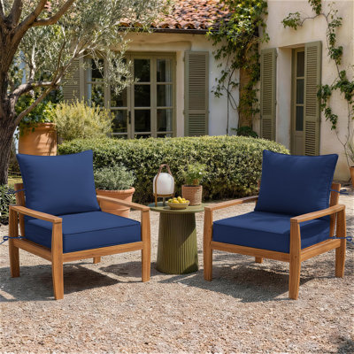 Coussins de chaise d'extérieur avec coussins de siège et de dossier intérieur / extérieur 22X22X4, ensemble de 2 coussins d'extérieur