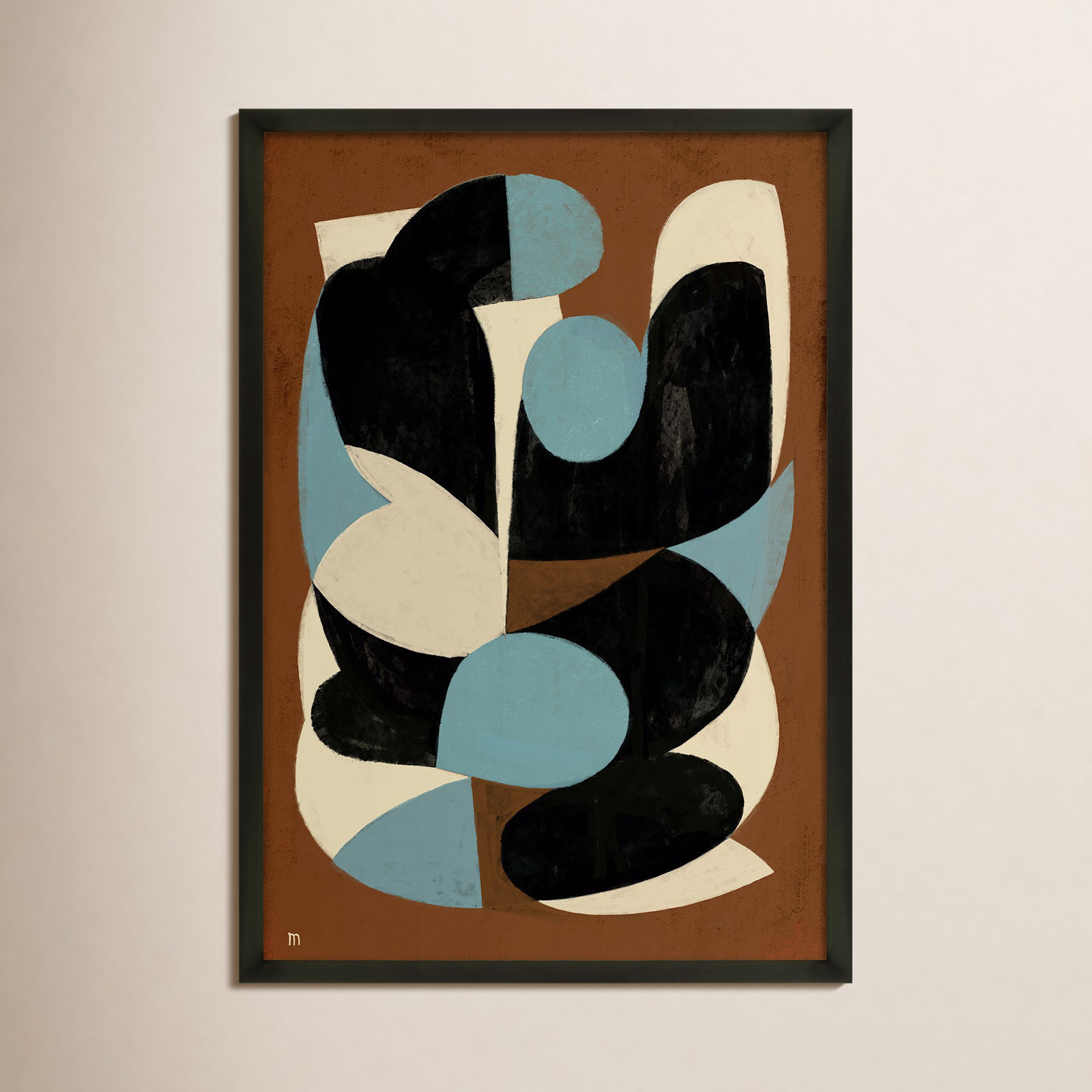 So What Painting, Black Framed, 38" H x 26.5" W x 1.25" D