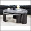 Ensemble de 2 tables basses triangulaires en faux marbre, tables gigognes modernes et peu encombrantes pour le salon