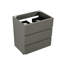 Armoire de plancher sans lavabo - gris, 3 tiroirs, élégant et chic-moderne, rangement maximal, lisse et silencieux, salle de bain gris ergonomique chic-moderne,-591372908-591372909